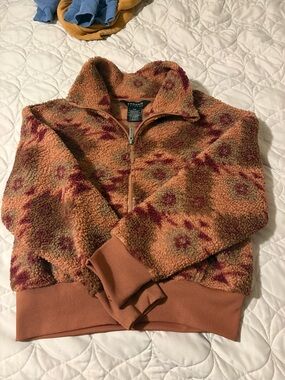 Kyodan Sherpa Full-Zip - Rust & Burgundy Pattern